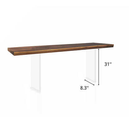 Clear Lucite Acrylic Console Base (GS) Set of 2 Luxury Wood Tables