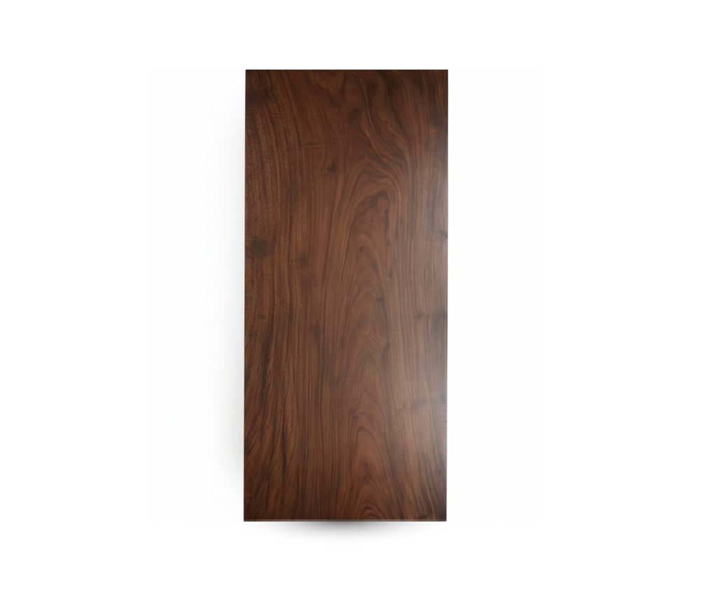 Fiji Acacia Live Edge Slab Table with Modern Cross-Shaped Steel Base Luxury Wood Tables