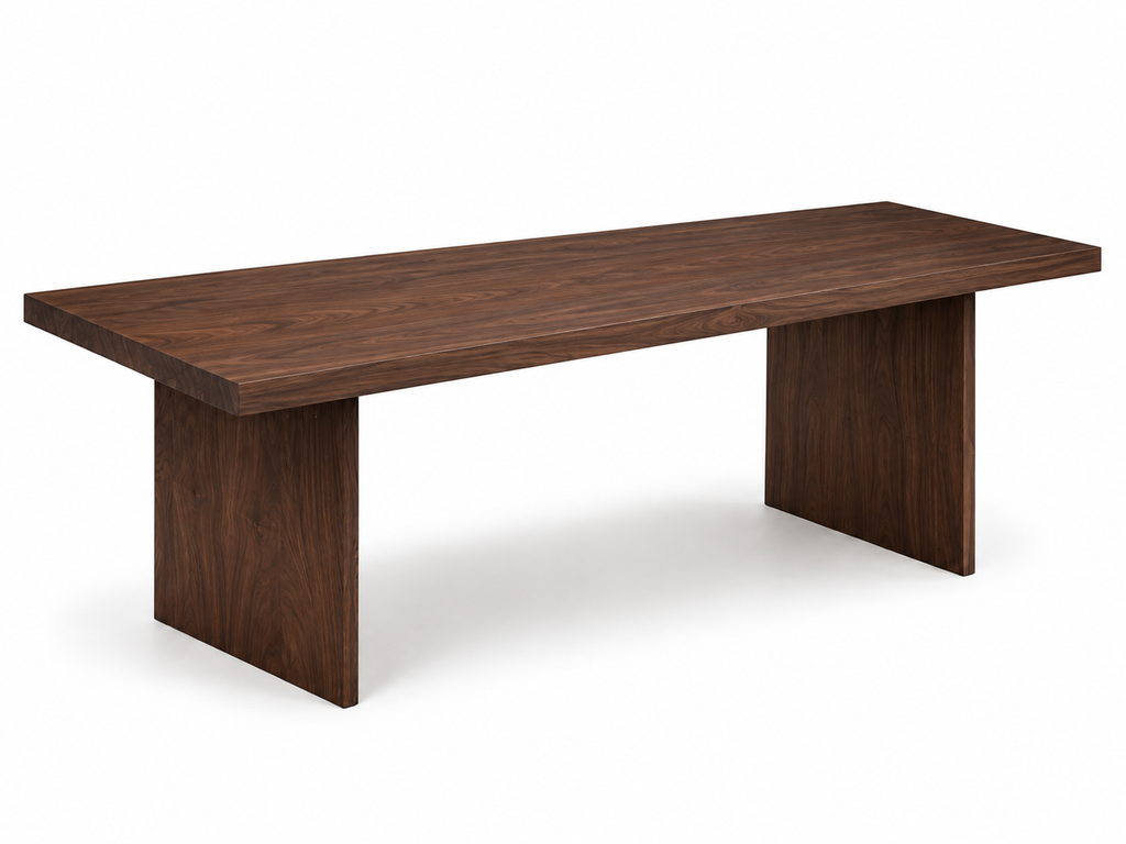 Farm House Style Fiji Acacia Live Edge Dining Table with Wooden Table Base Luxury Wood Tables