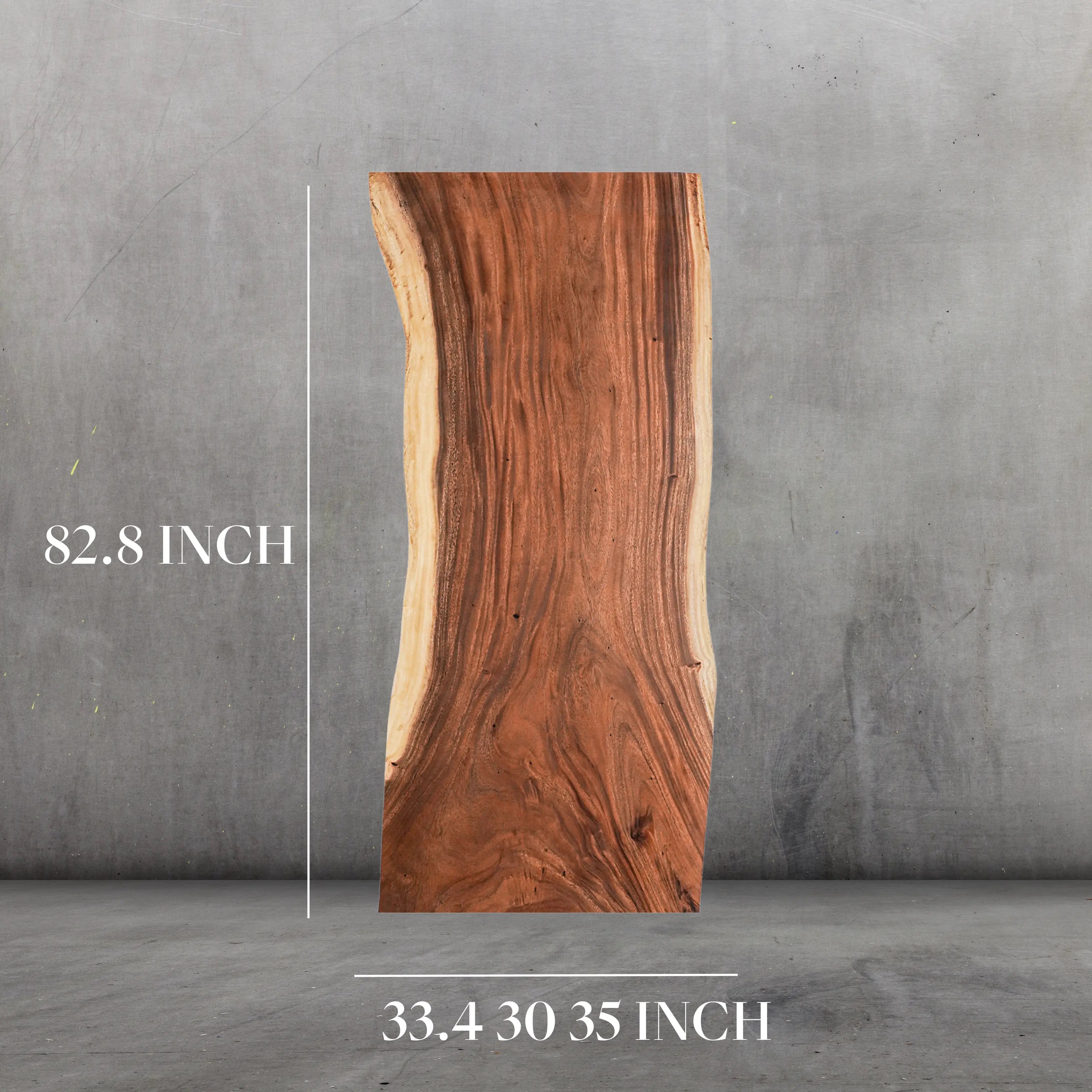 INSTOCK 6.9 FT/82.8''(Length) X 33''(Width) Live edge Handmade Acacia Wood Table Luxury Wood Tables