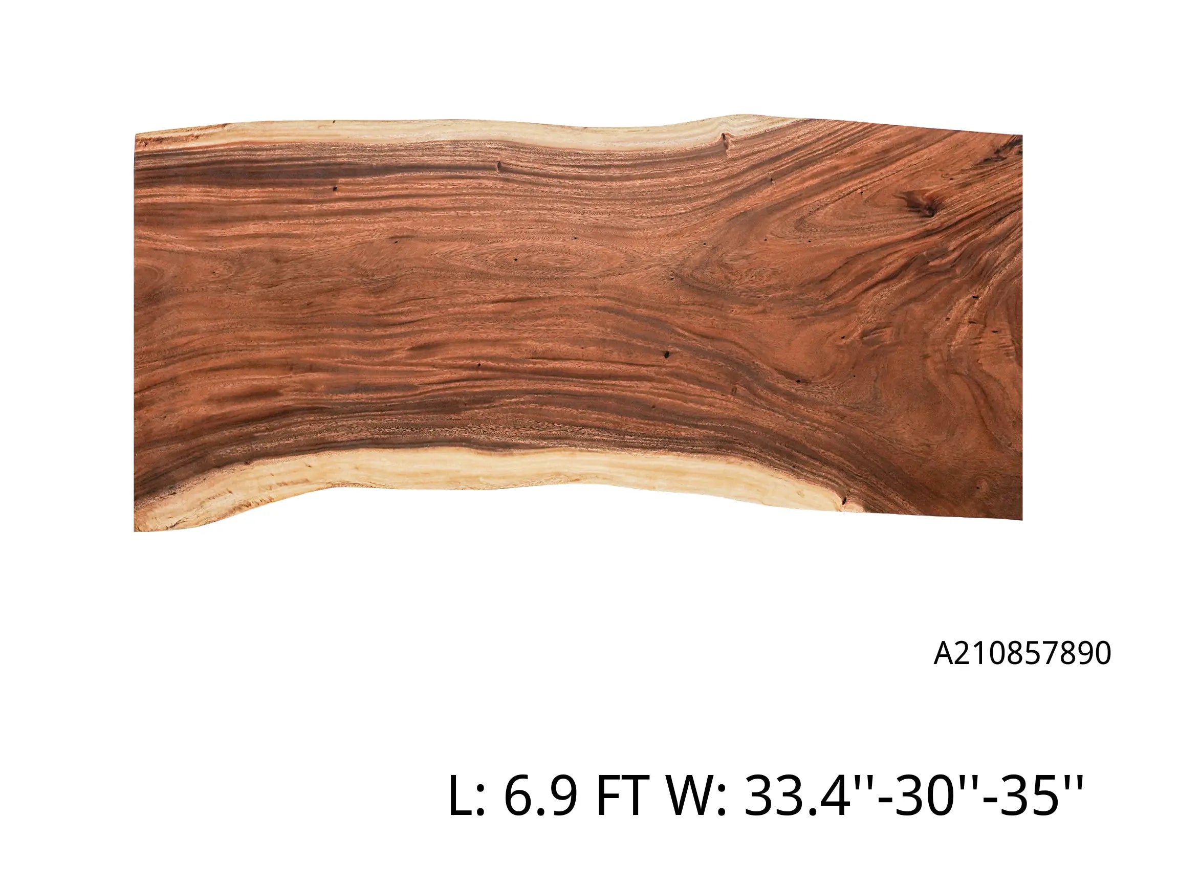 INSTOCK 6.9 FT/82.8''(Length) X 33''(Width) Live edge Handmade Acacia Wood Table Luxury Wood Tables