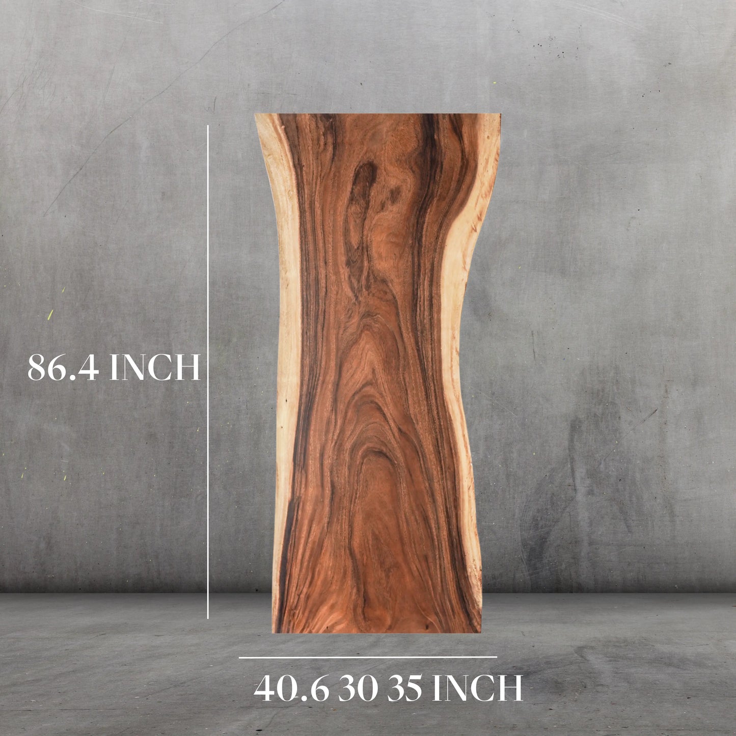 INSTOCK 7.2 FT/86.4''(Length) X 33''(Width) Live edge Handmade Acacia Wood Table Luxury Wood Tables