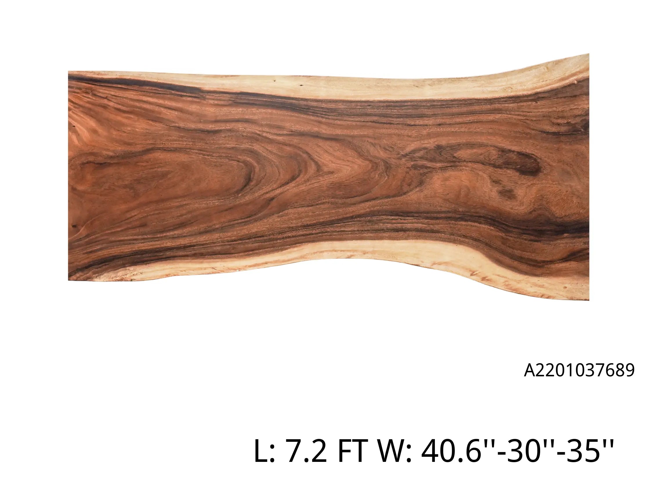 INSTOCK 7.2 FT/86.4''(Length) X 33''(Width) Live edge Handmade Acacia Wood Table Luxury Wood Tables