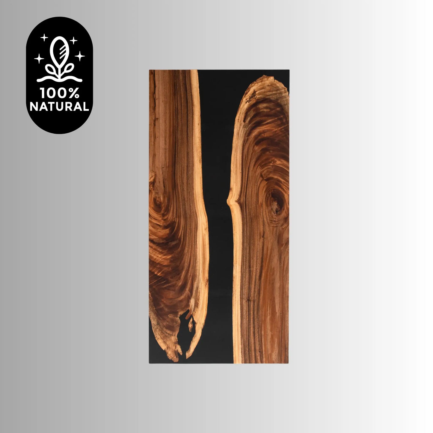 INSTOCK 7ft Black Walnut Finish Style Resin Epoxy River Dining Table Luxury Wood Tables
