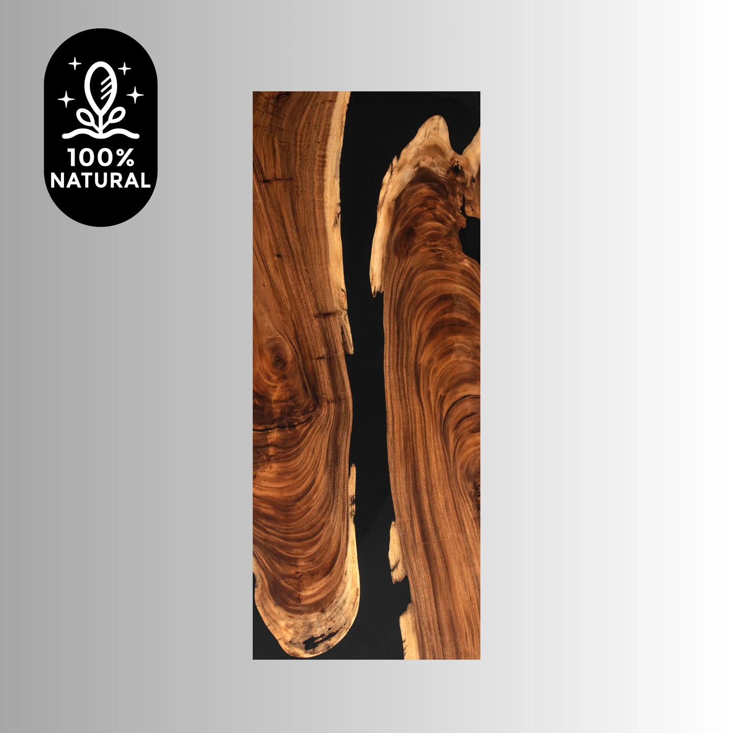INSTOCK 8ft Black Walnut Finish Style Resin Epoxy River Dining Table Luxury Wood Tables