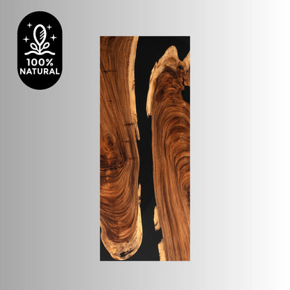INSTOCK 8ft Black Walnut Finish Style Resin Epoxy River Dining Table Luxury Wood Tables