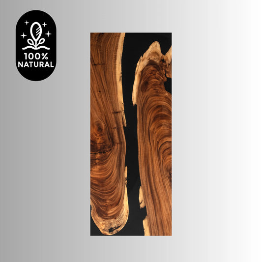 INSTOCK 8ft Black Walnut Finish Style Resin Epoxy River Dining Table Luxury Wood Tables