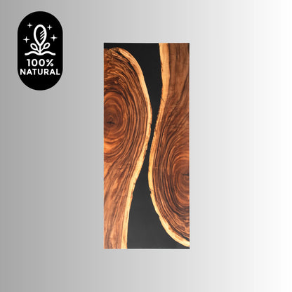 INSTOCK 8ft Black Walnut Finish Style Resin Epoxy River Dining Table Luxury Wood Tables