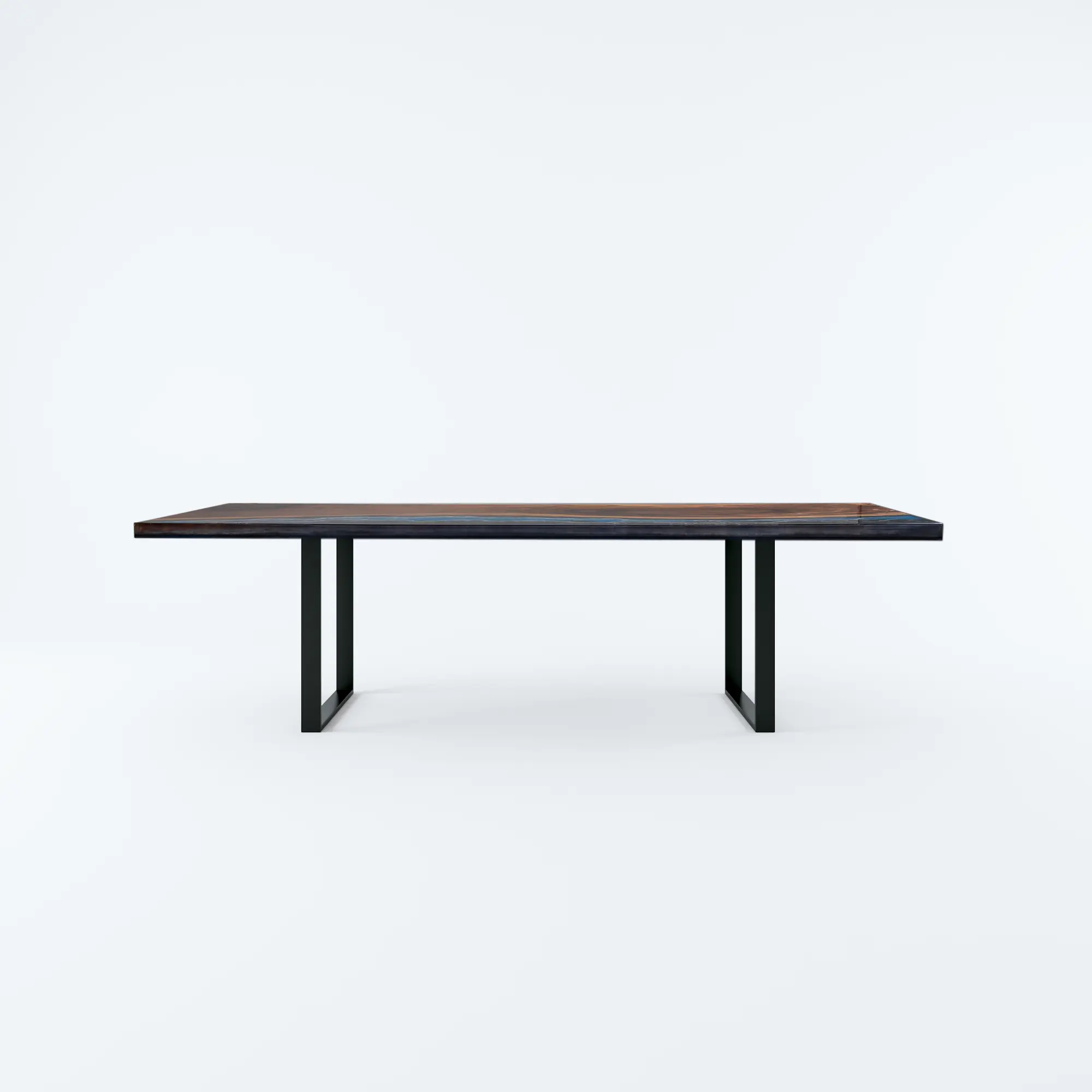 INSTOCK 9ft Blue Ocean Style Resin Epoxy River Table Luxury Wood Tables