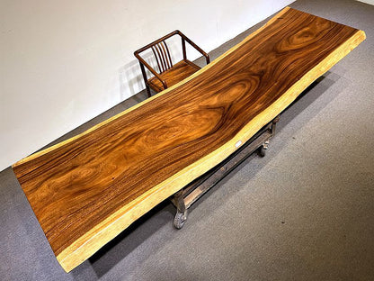 11 FT x 41'' Acacia Conference Table | One-Piece Slab Luxury Wood Tables
