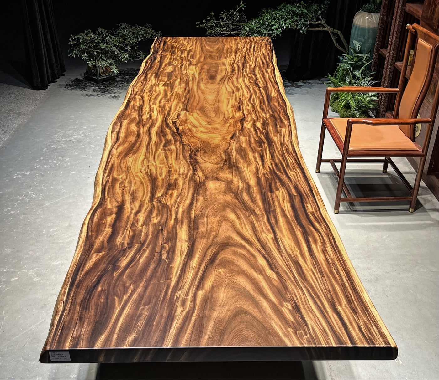 13 FT x 43'' Acacia Conference Table | One-Piece Slab Luxury Wood Tables