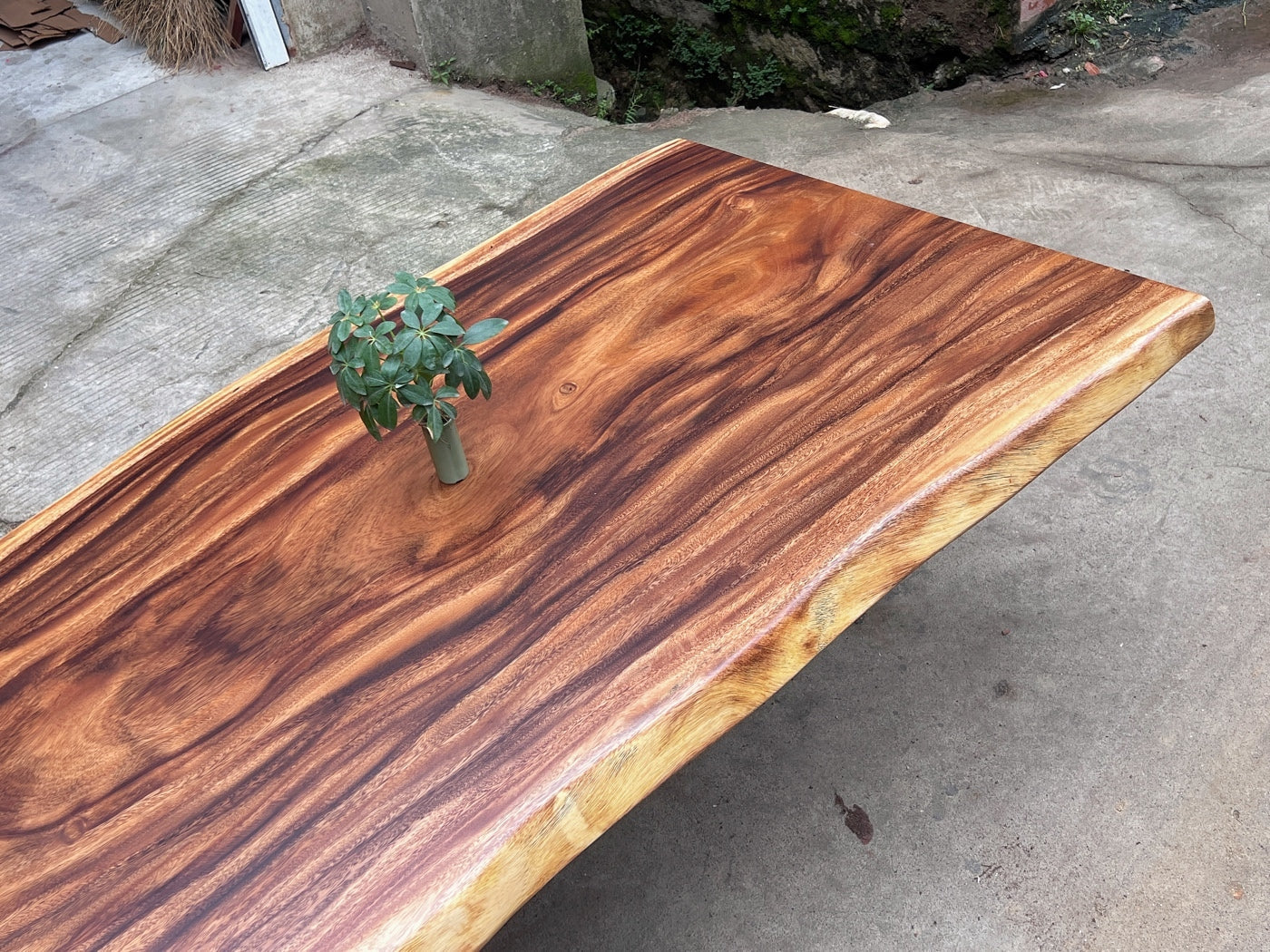 12 FT x 41'' Acacia Conference Table | One-Piece Slab Luxury Wood Tables
