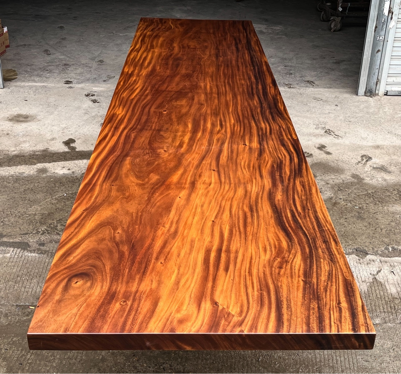 16.4 FT x 47.2'' Acacia Conference Table | One-Piece Slab Luxury Wood Tables
