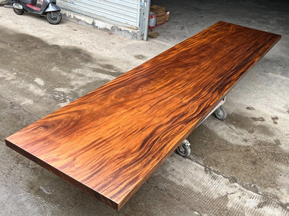 16.4 FT x 47.2'' Acacia Conference Table | One-Piece Slab Luxury Wood Tables