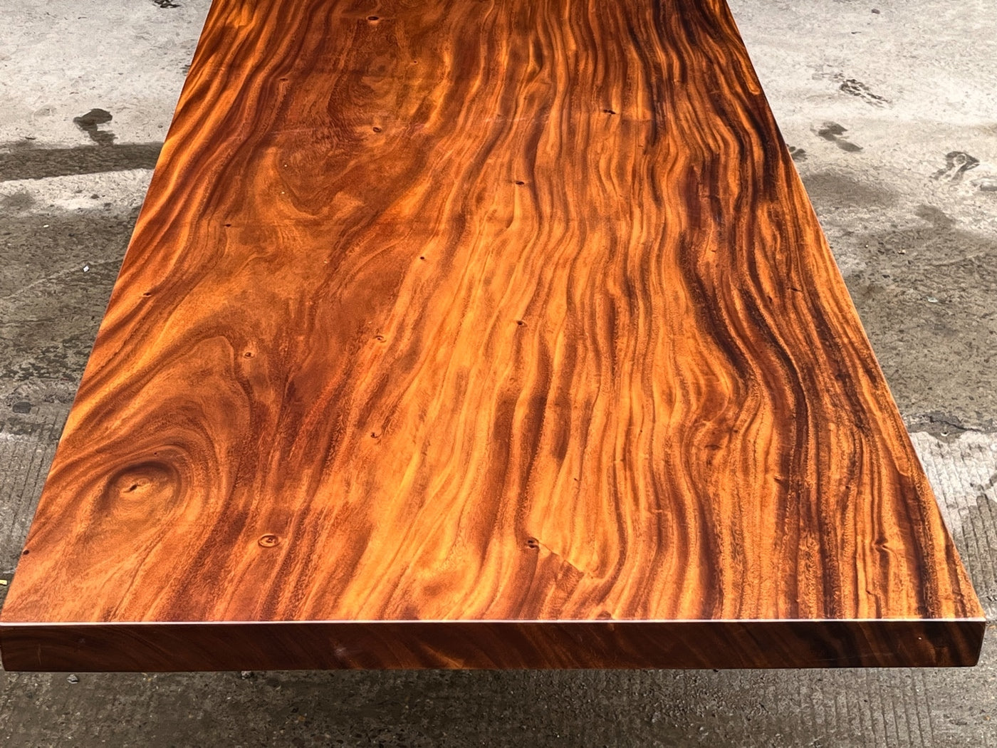 16.4 FT x 47.2'' Acacia Conference Table | One-Piece Slab Luxury Wood Tables