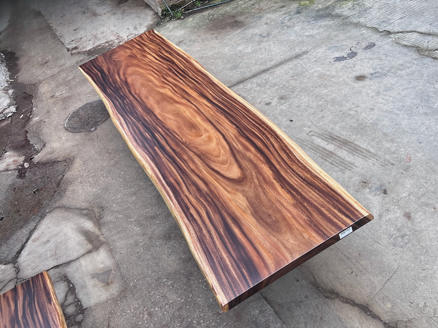 14 FT x 40'' Acacia Conference Table | One-Piece Slab Luxury Wood Tables