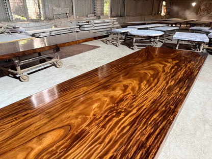 15 FT x 50'' Acacia Conference Table | One-Piece Slab Luxury Wood Tables