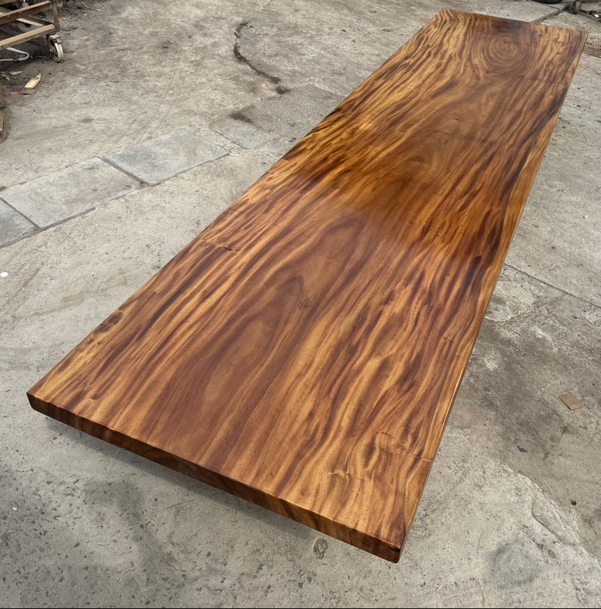 15 FT x 40'' Acacia Conference Table | One-Piece Slab Luxury Wood Tables