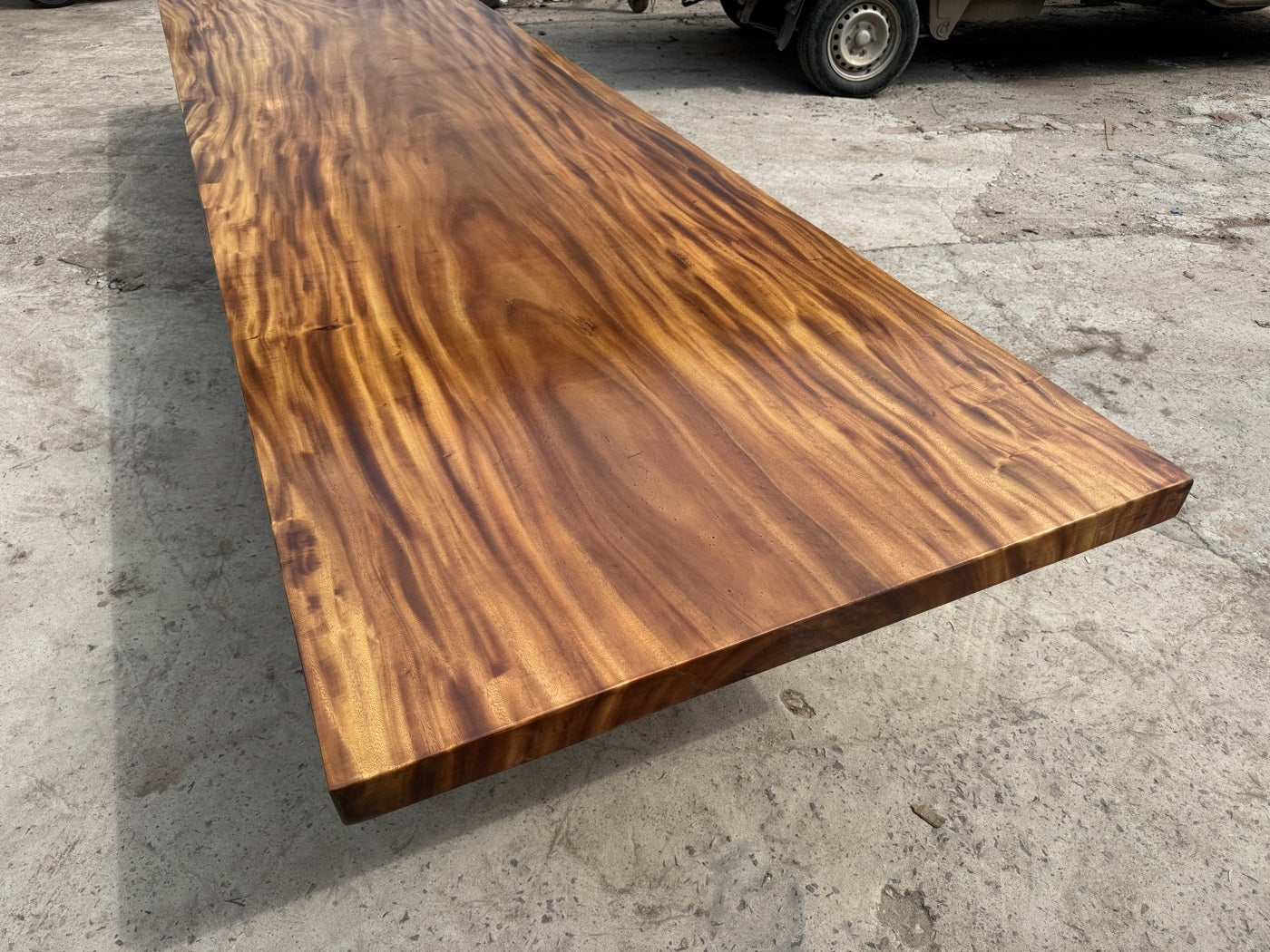 15 FT x 40'' Acacia Conference Table | One-Piece Slab Luxury Wood Tables