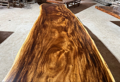 16 FT x 46'' Acacia Conference Table | One-Piece Slab Luxury Wood Tables