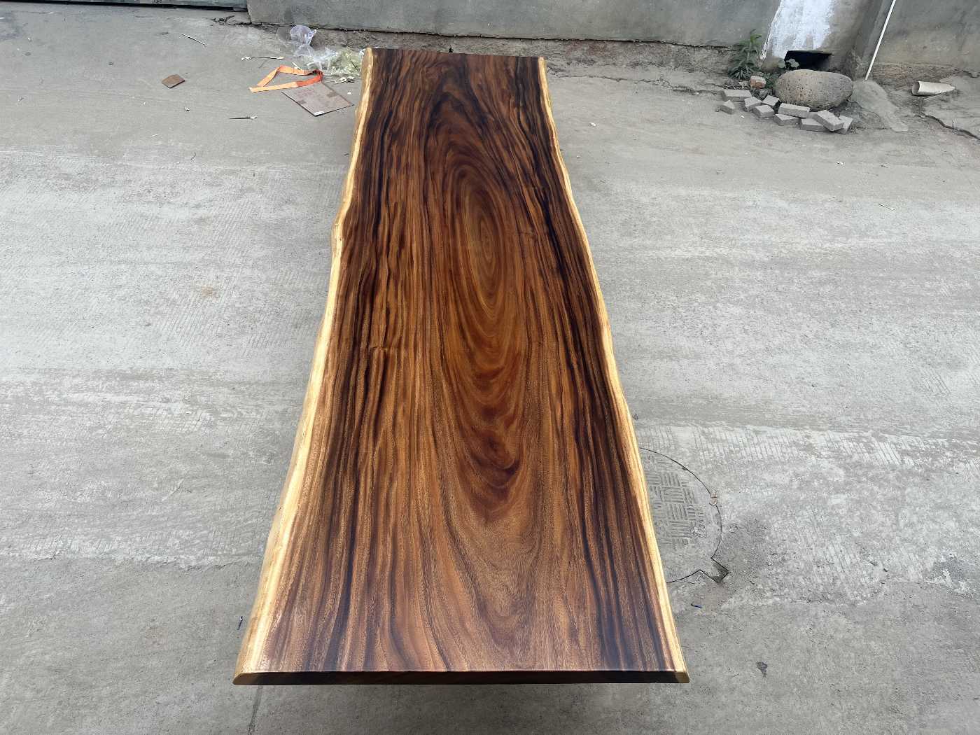 14 FT x 46'' Acacia Conference Table | One-Piece Slab Luxury Wood Tables
