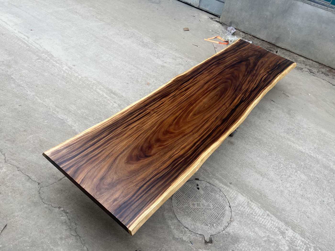14 FT x 46'' Acacia Conference Table | One-Piece Slab Luxury Wood Tables