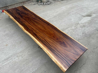 14 FT x 46'' Acacia Conference Table | One-Piece Slab Luxury Wood Tables
