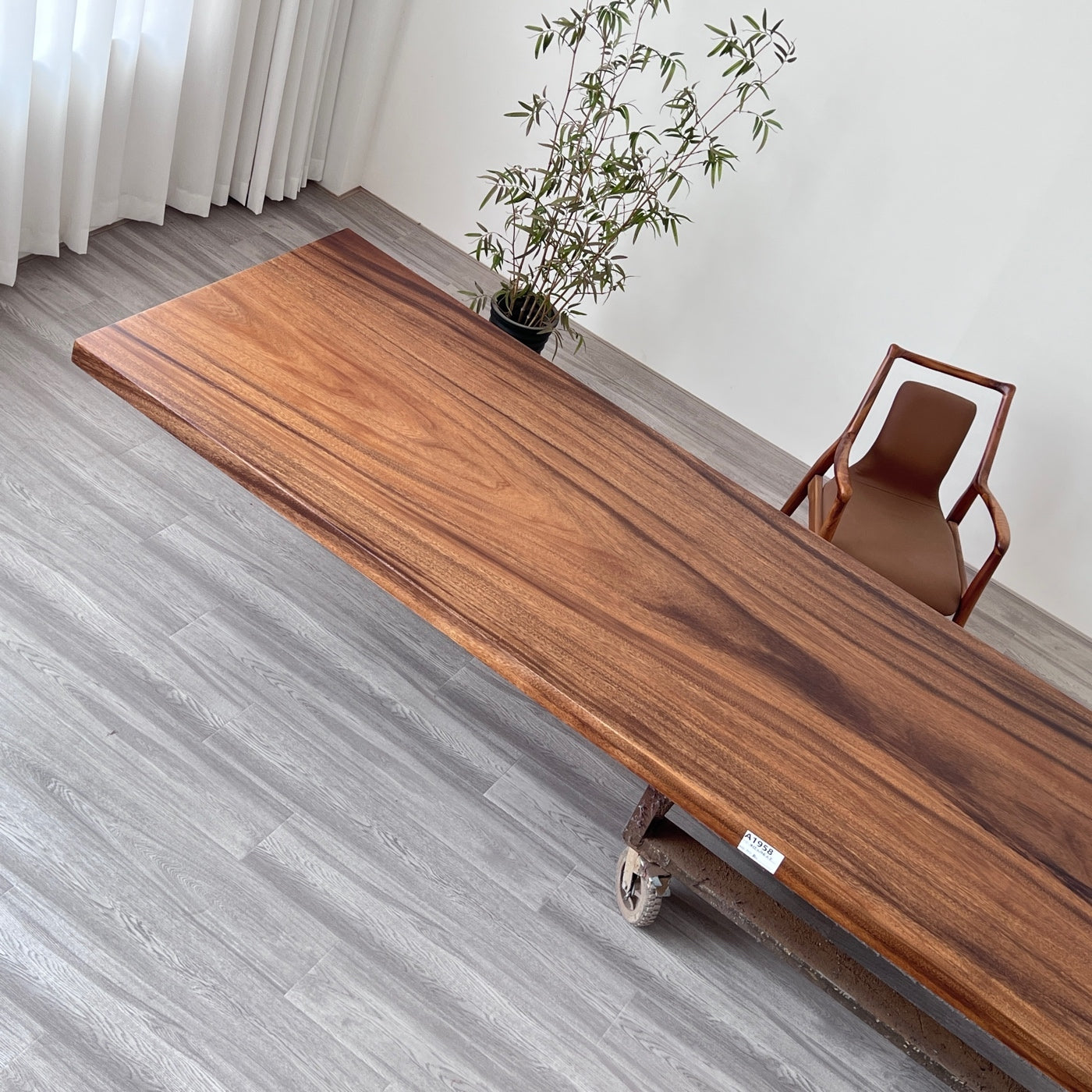 15 FT x 42'' Acacia Conference Table | One-Piece Slab Luxury Wood Tables
