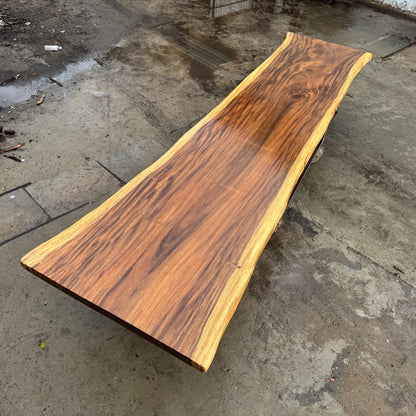 13 FT x 42'' Acacia Conference Table | One-Piece Slab Luxury Wood Tables
