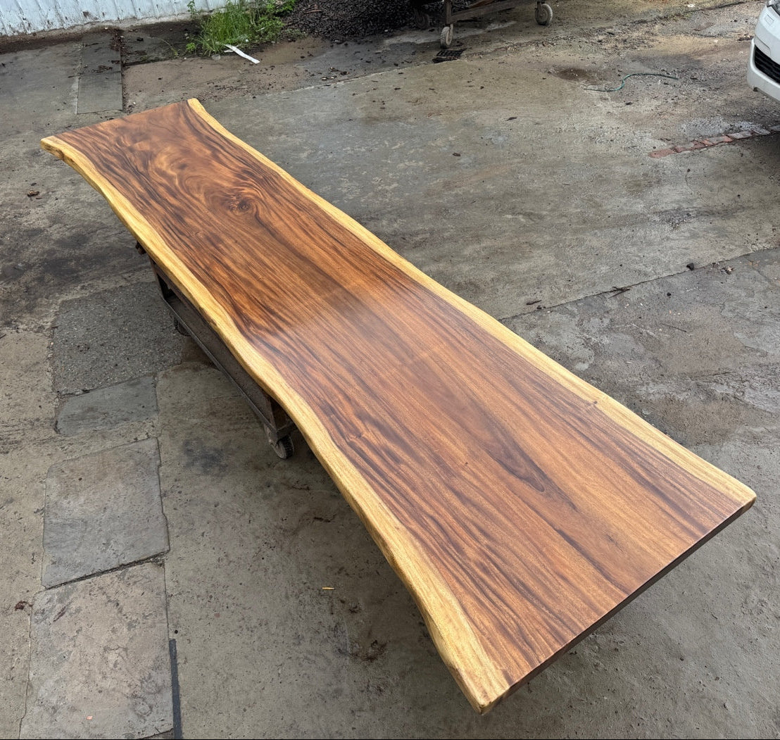 13 FT x 42'' Acacia Conference Table | One-Piece Slab Luxury Wood Tables