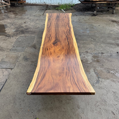 13 FT x 42'' Acacia Conference Table | One-Piece Slab Luxury Wood Tables