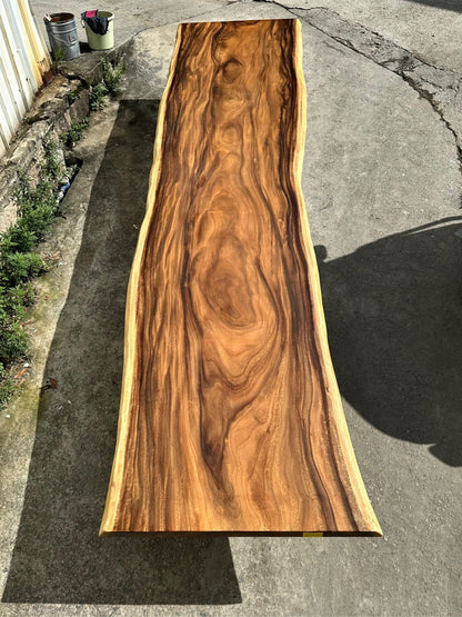 15 FT x 45'' Acacia Conference Table | One-Piece Slab Luxury Wood Tables