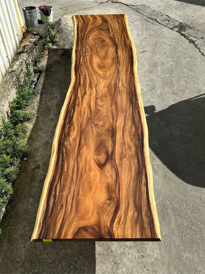 15 FT x 45'' Acacia Conference Table | One-Piece Slab Luxury Wood Tables