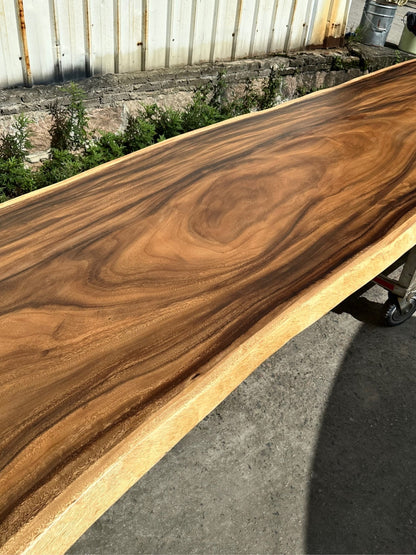 15 FT x 45'' Acacia Conference Table | One-Piece Slab Luxury Wood Tables