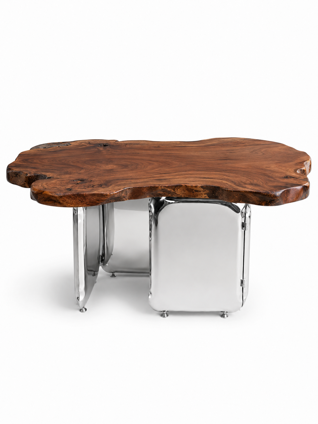 Stainless Steel Glass Standard Industrial Designer Table Base – Premium Heavy-Duty Metal Leg Foundation Luxury Wood Tables