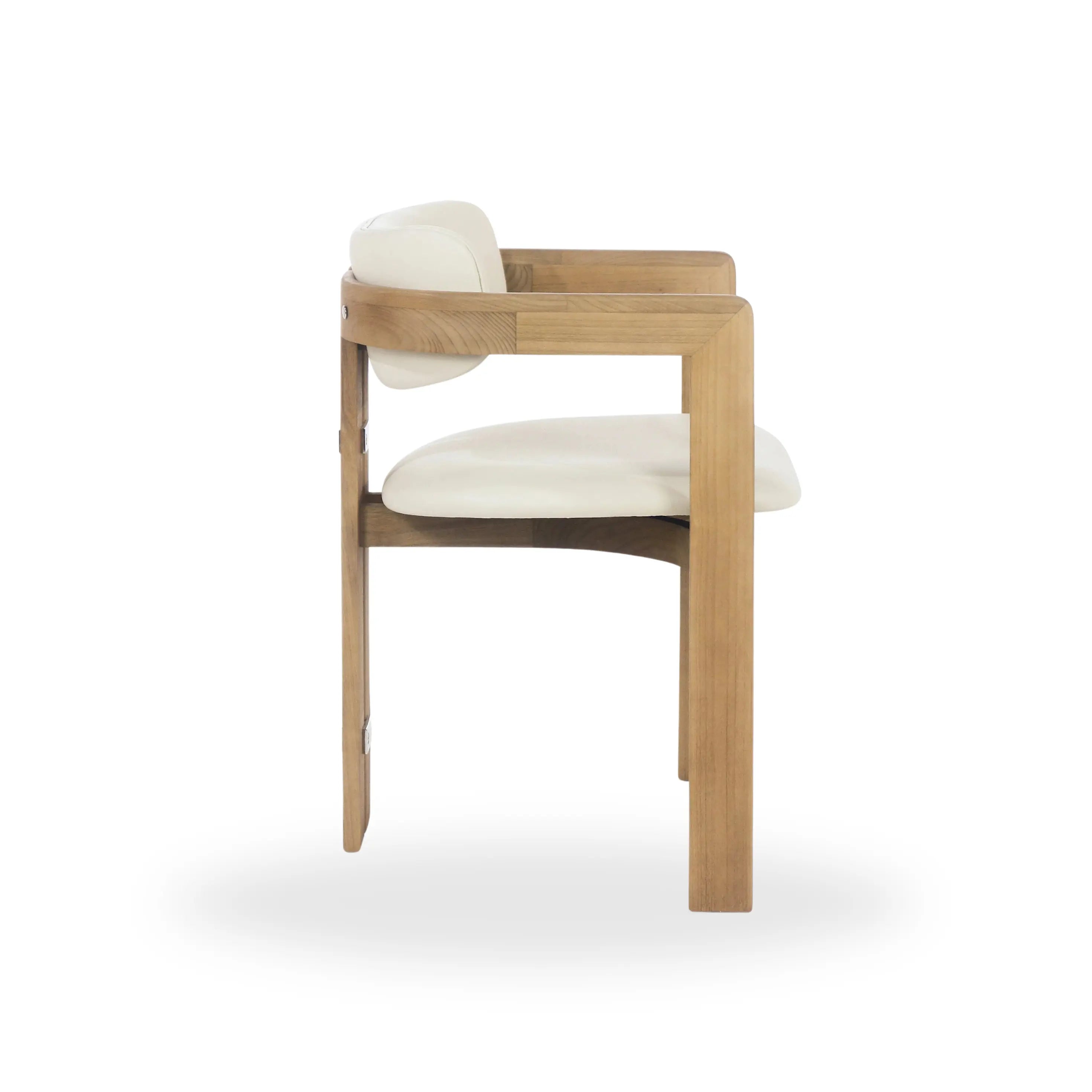 Ready to Ship Solid Ashwood Natural Boucle Dining Chair with White Luxury Fabric (Copy) Luxury Wood Tables