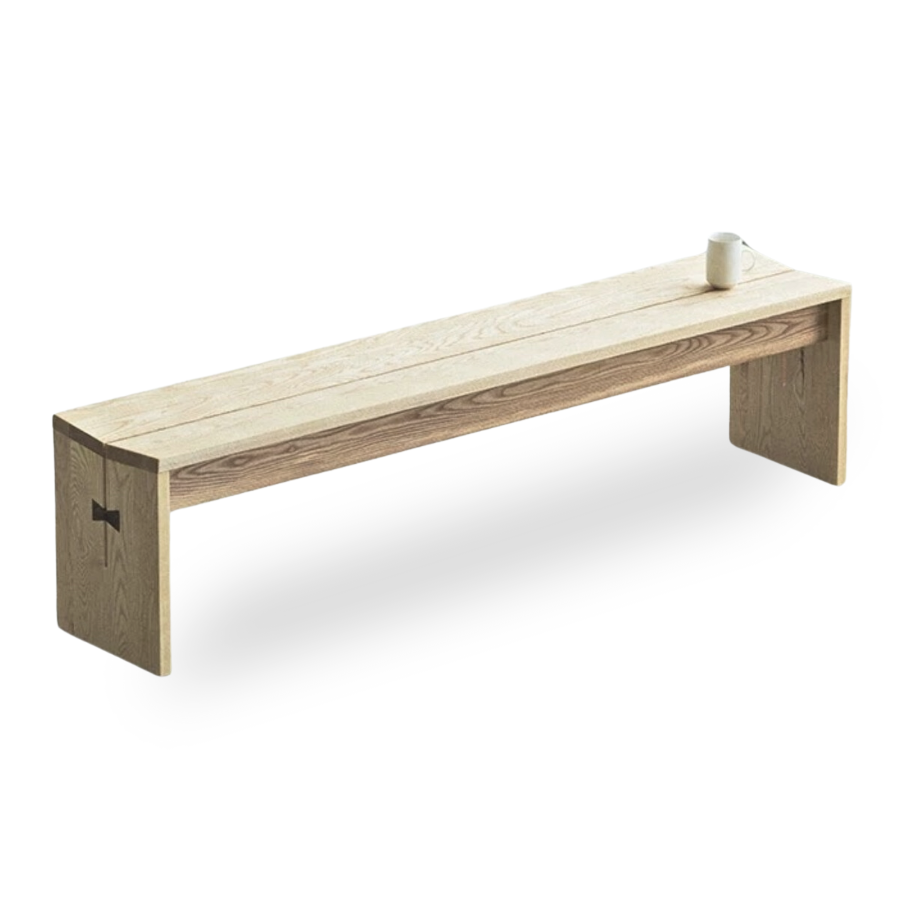 Ashwood Bench Waterfall Design - Live Edge Furniture