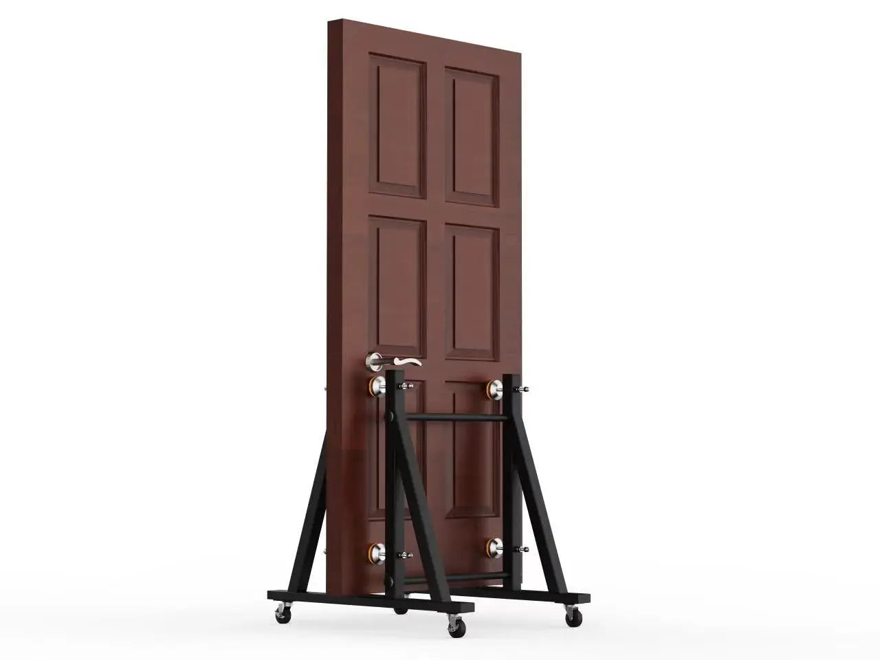 Showroom Display Rack with Wheel for Heavy-Duty Doors, Wood Slabs, and Tiles Luxury Wood Tables