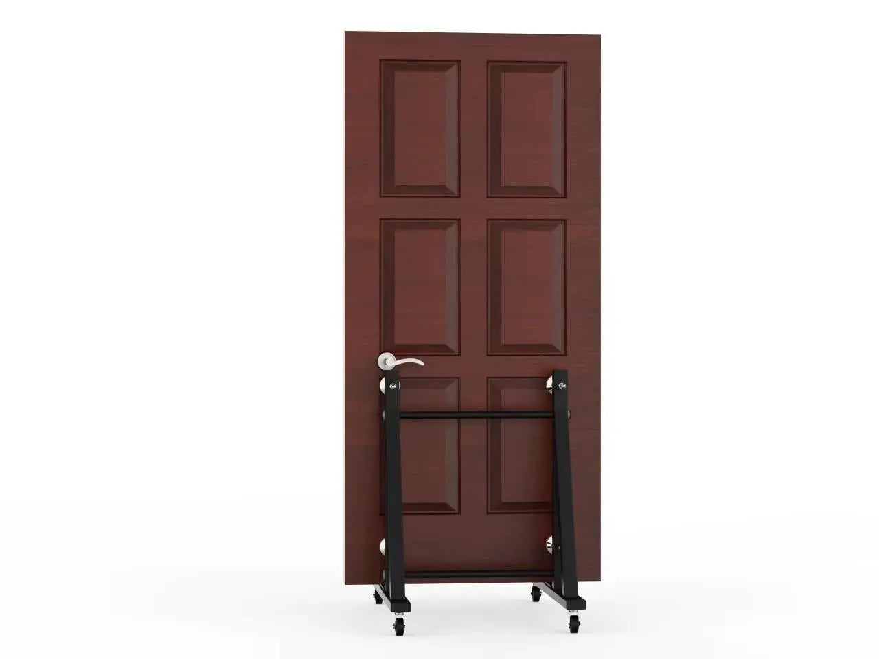 Showroom Display Rack with Wheel for Heavy-Duty Doors, Wood Slabs, and Tiles Luxury Wood Tables