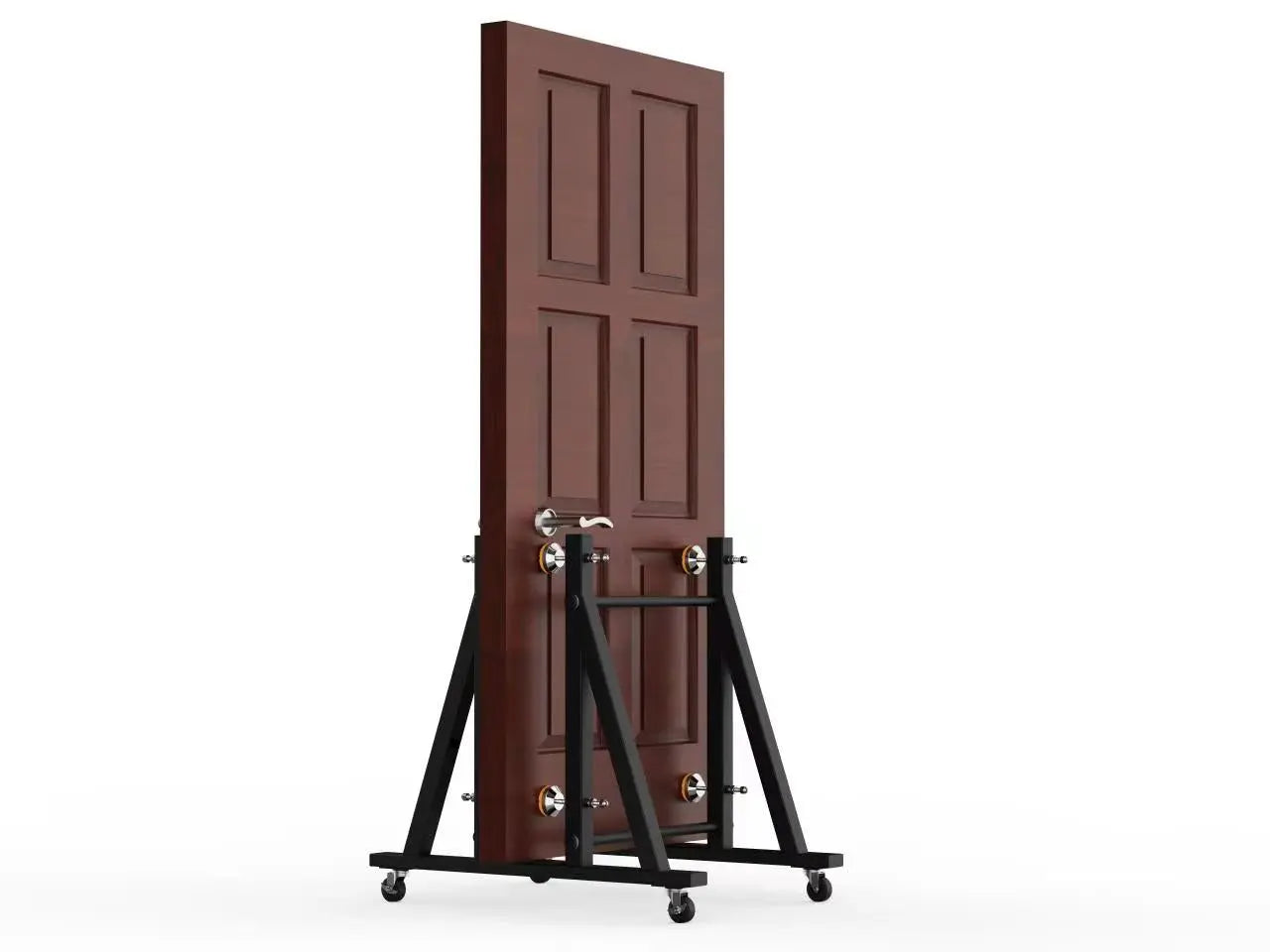 Showroom Display Rack with Wheel for Heavy-Duty Doors, Wood Slabs, and Tiles Luxury Wood Tables