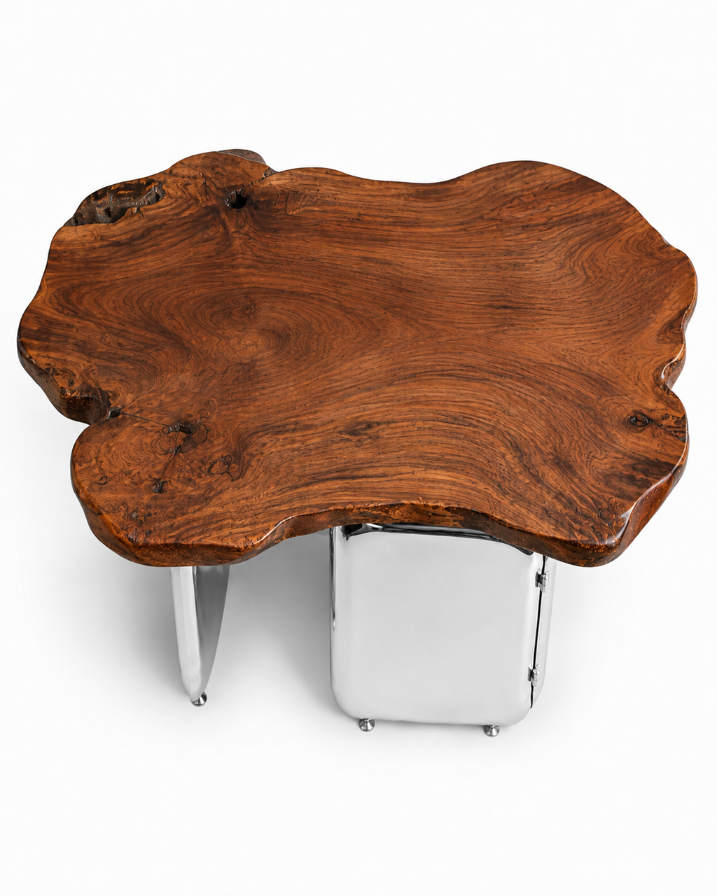 Stainless Steel Glass Standard Industrial Designer Table Base – Premium Heavy-Duty Metal Leg Foundation Luxury Wood Tables