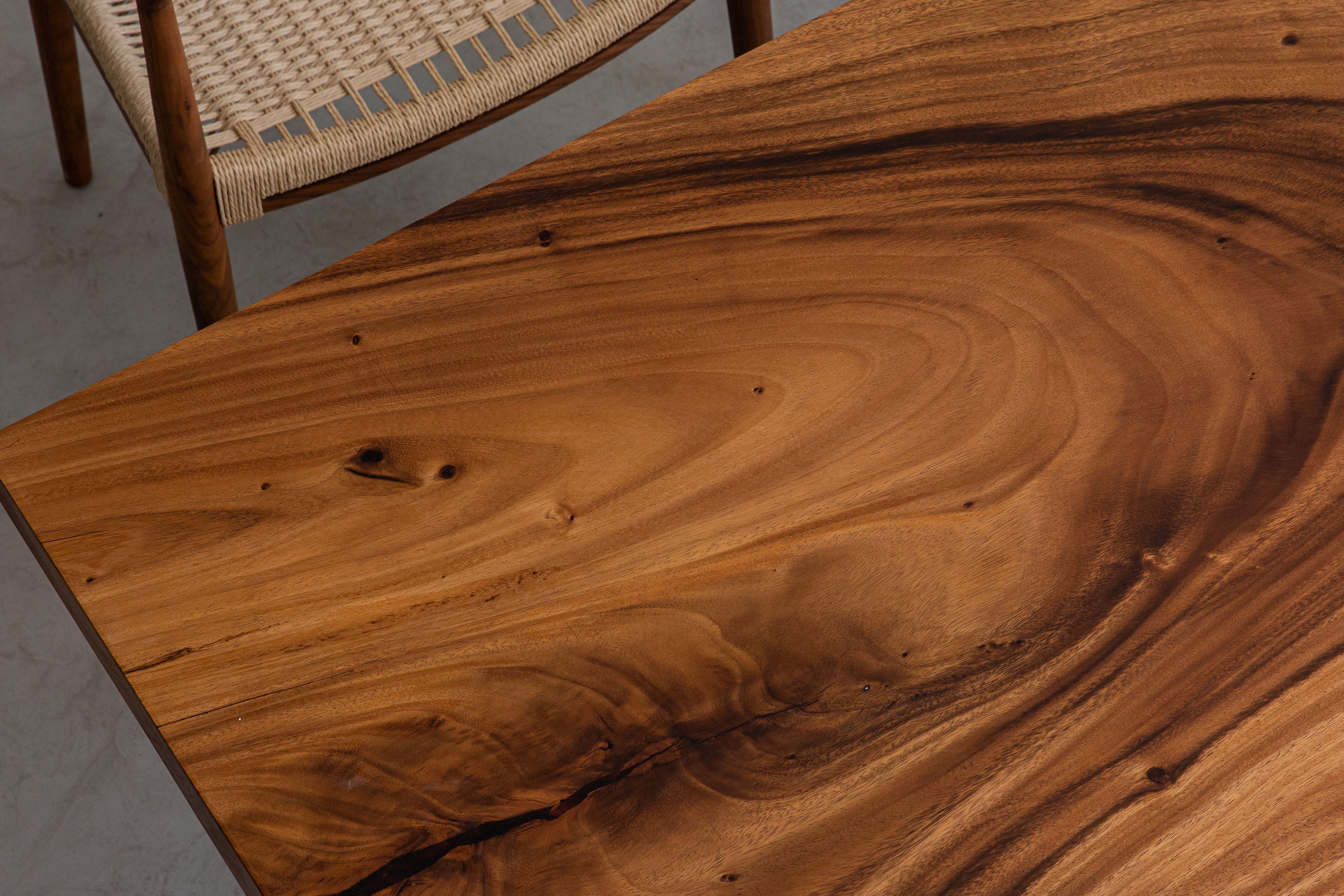 One of a Kind Live Edge Acacia Dining Table 120" Luxury Wood Tables