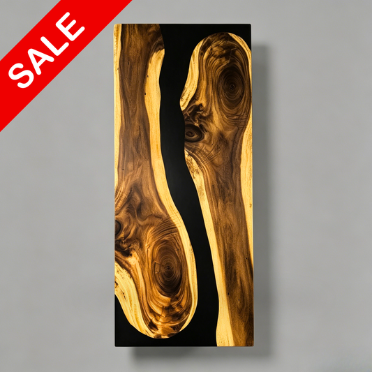 (SALE) 7 ft Resin Table Blue Ocean Style Resin Epoxy River Table With Cross-shaped Legs Luxury Wood Tables