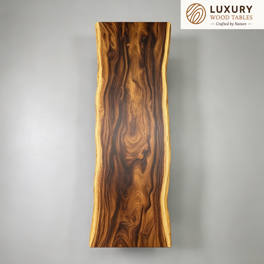 11 FT Handmade Acacia Wood Conference Table | One-Piece Slab Luxury Wood Tables