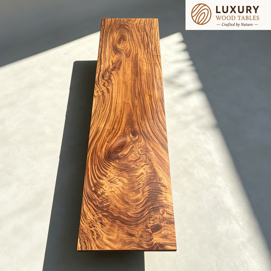 16.6 FT x 46.5'' Acacia Conference Table | One-Piece Slab Luxury Wood Tables