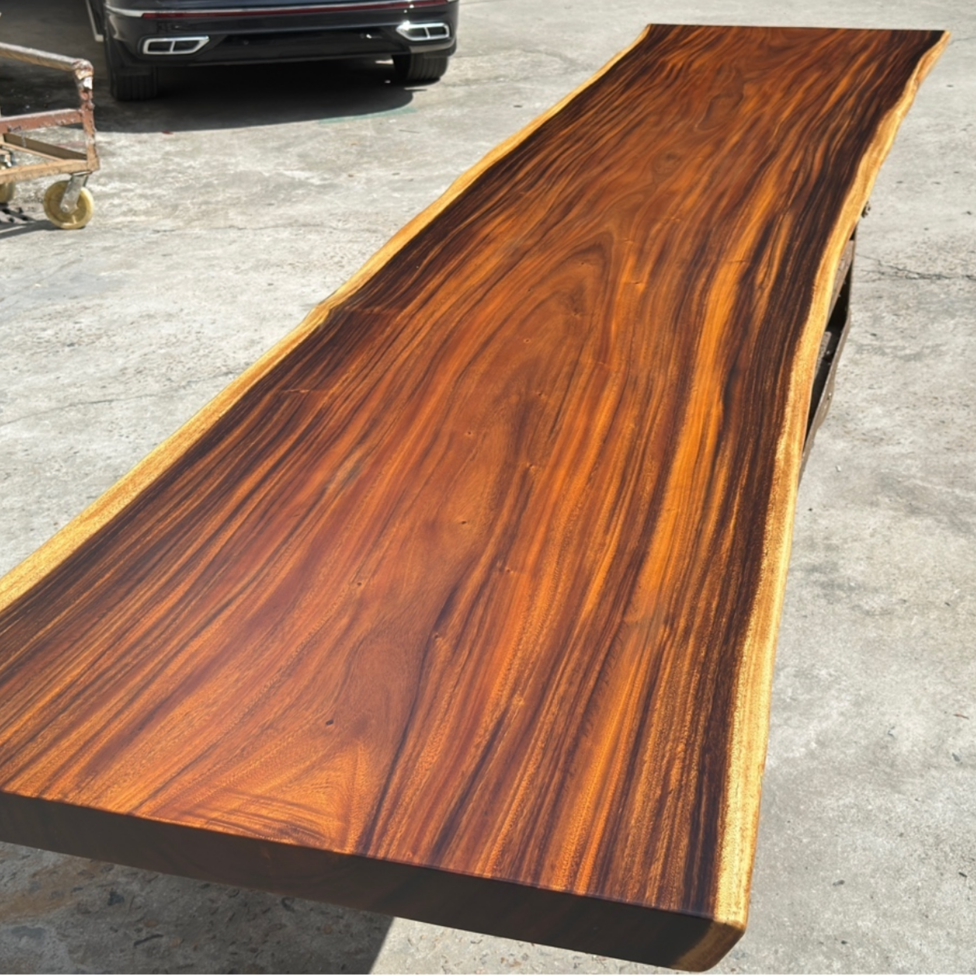 15 FT x 40'' Acacia Conference Table | One-Piece Slab Luxury Wood Tables