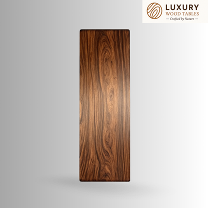 8.2ft x 36'' Seats for 6 ONE-PIECE Acacia Straighe Edge Wood Table With Metal Base Luxury Wood Tables