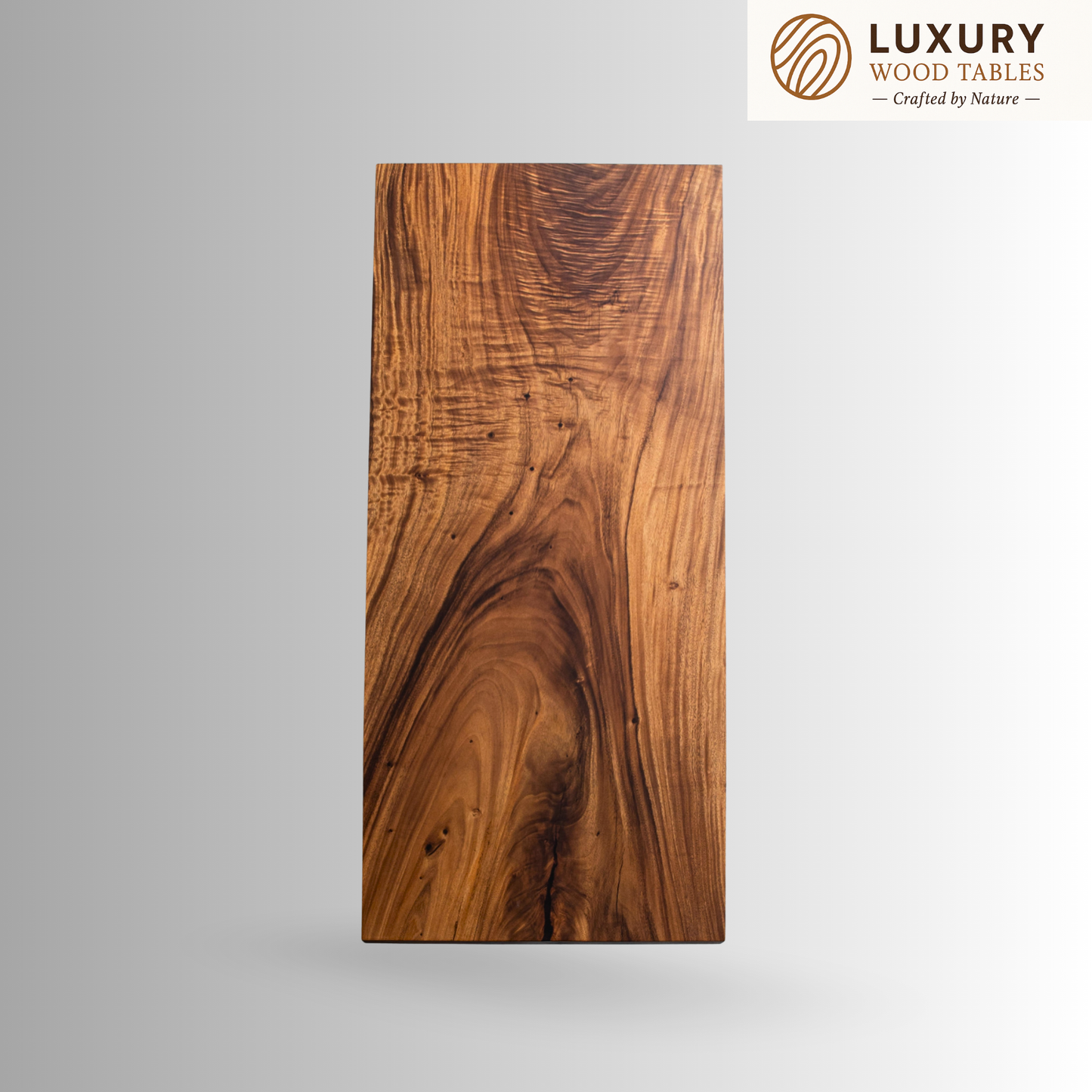 One of a Kind Straight Edge Acacia Dining Table  78" Luxury Wood Tables