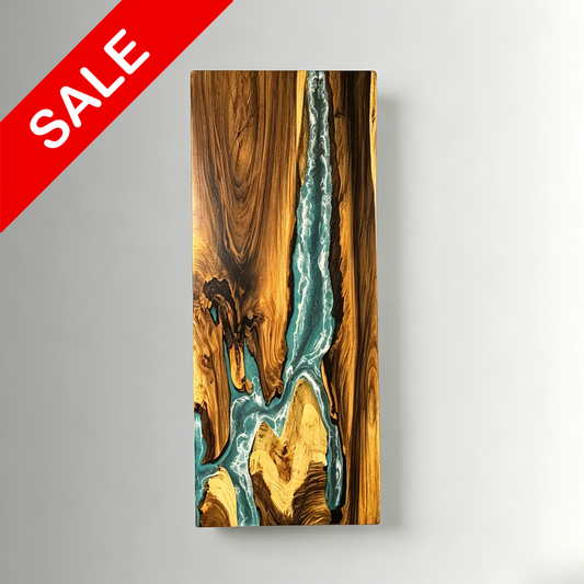 (Instock) 6 ft Resin Table Blue Ocean Style Resin Epoxy River Table Luxury Wood Tables