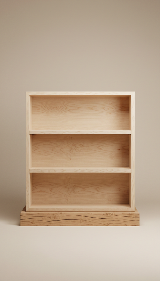 Custom Soft Maple Shelving Unit Luxury Wood Tables